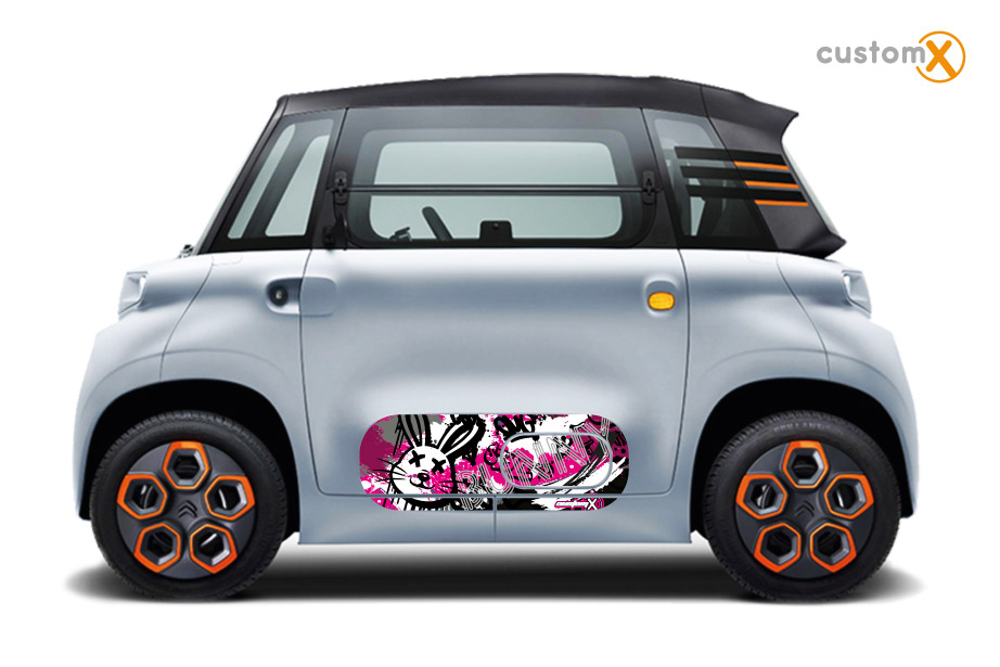 Set adesivi Citroën Ami sportello e fiancata laterale – ART 011 BUNNY