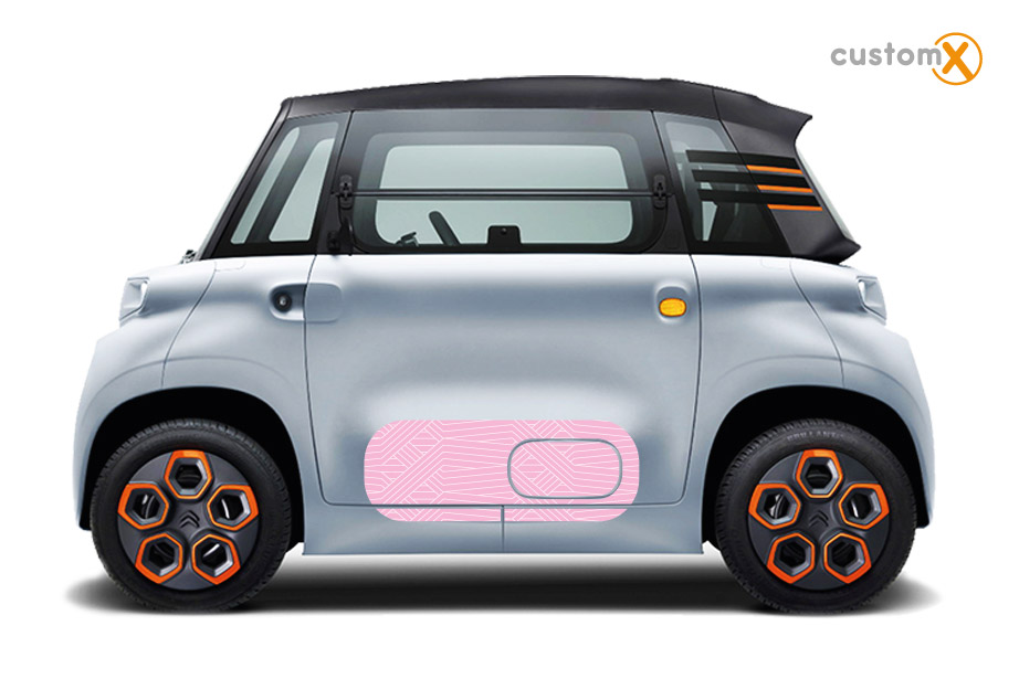 Set adesivi Citroën Ami sportello e fiancata laterale – ART 017 PINK CHEVRON