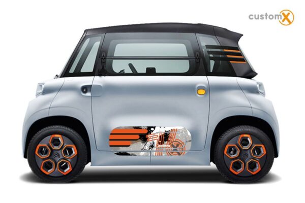 Adesivi Citroen Ami minicar: set sportello e fiancata ART 004 STONE