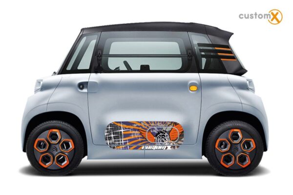 Adesivi Citroen Ami minicar: set sportello e fiancata ART 009 SPACE