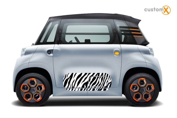 Adesivi Citroen Ami minicar: set sportello e fiancata ART 020 ZEBRA