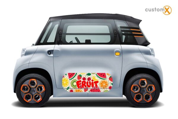 Adesivi Citroen Ami FRUIT applicati sullo sportello