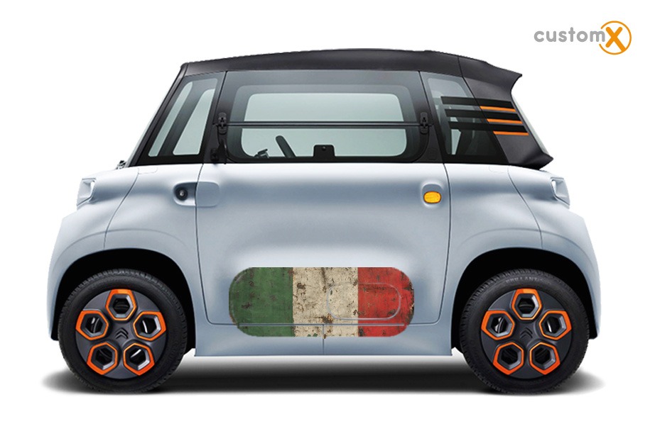 Adesivi Citroen Ami ITALIA applicati sullo sportello