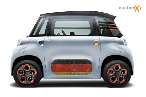 Adesivi Citroen Ami GERMANY applicati sullo sportello