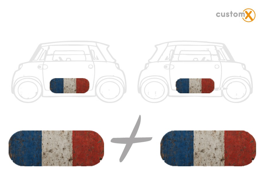 Set adesivi Citroen Ami FRANCE: sportello destro e sinistro