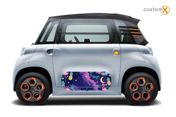 Adesivi Citroen Ami 2016 applicati sullo sportello