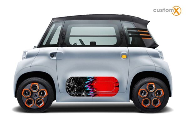 Adesivi Citroen Ami SPIDER applicati sullo sportello